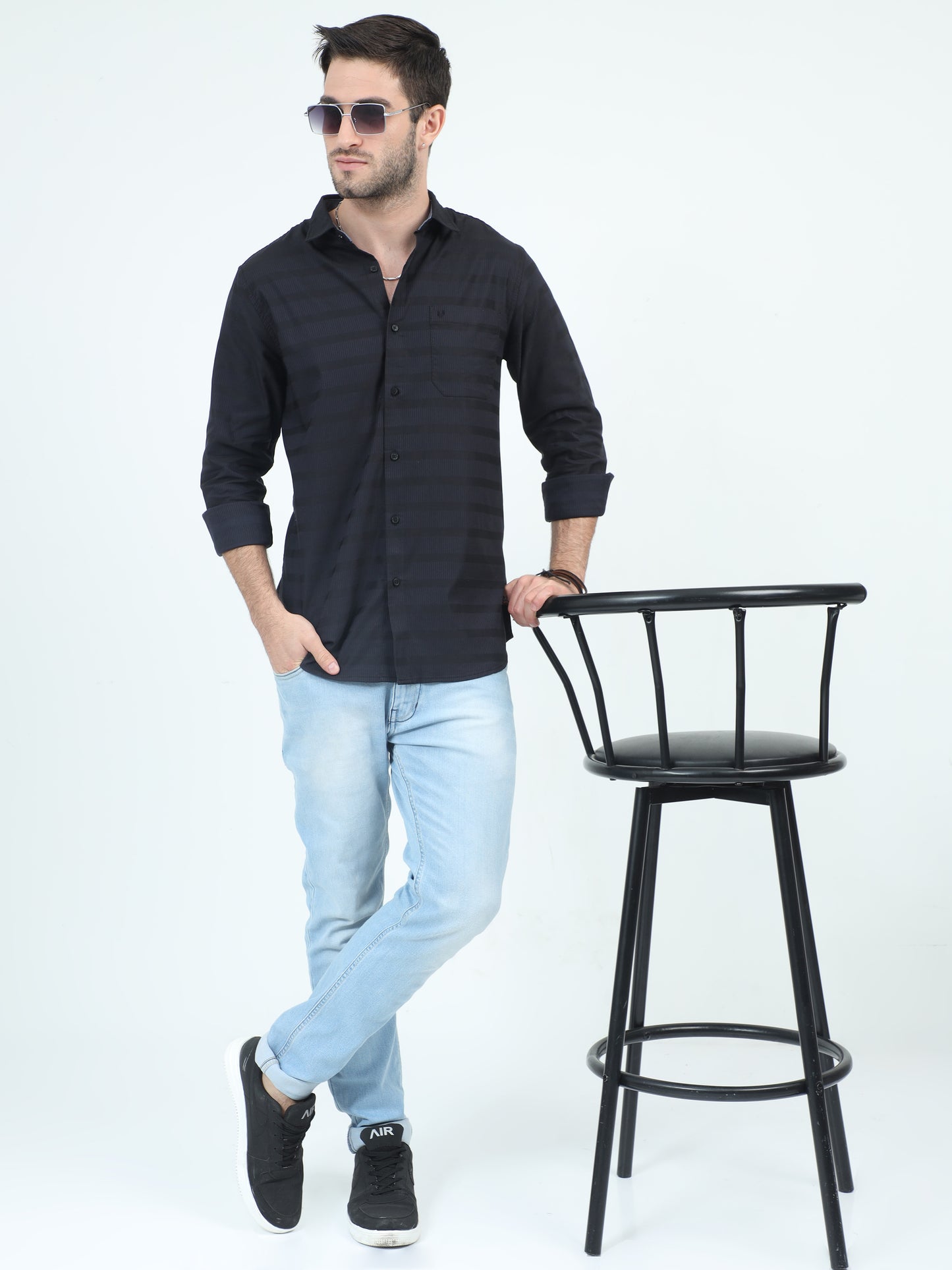 Urbaro  Edge Slim Stripe Shirt