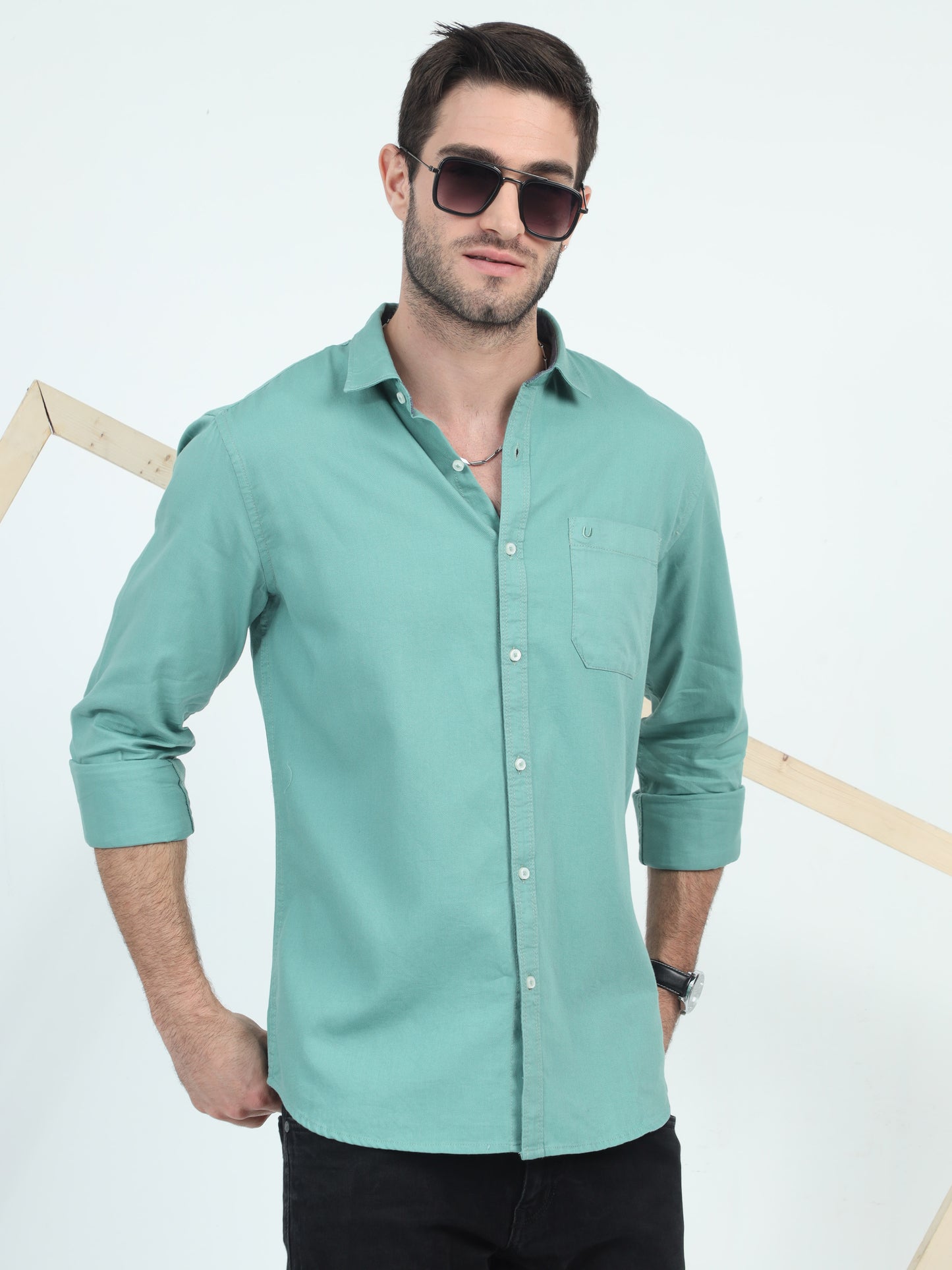 Lime Luminescence Luxe Plain Shirt