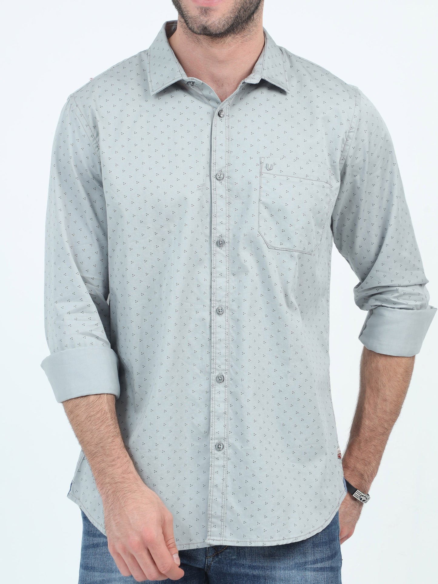 Slate Sketch Symphony Print Shirt