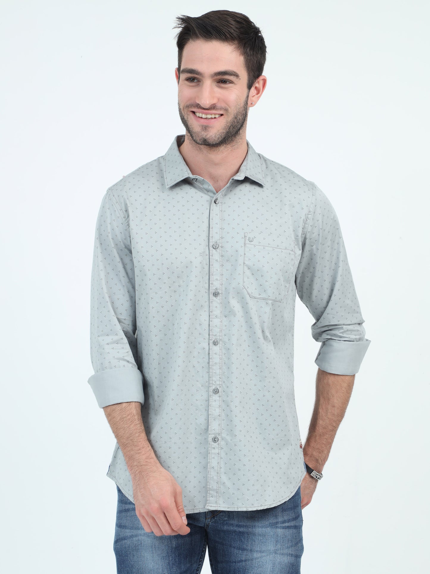 Slate Sketch Symphony Print Shirt