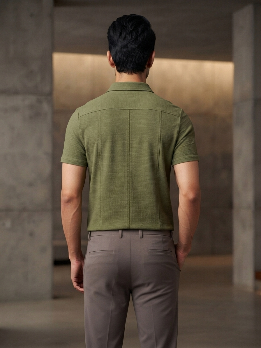 Men's Olive Green Co-ord Shirt