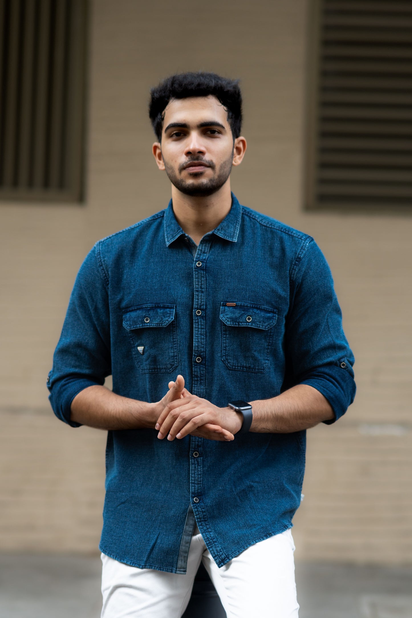 Nautical Navy Indigo Denim Shirt