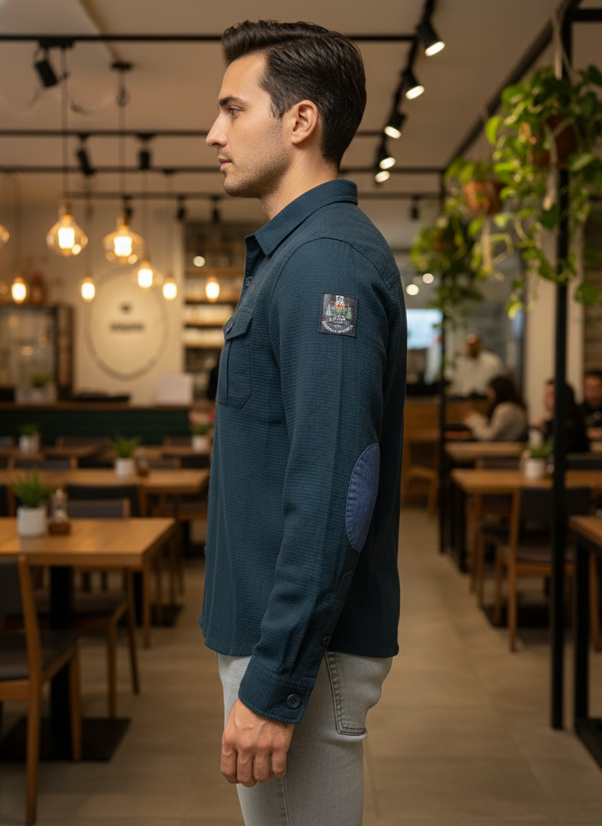 URBARO Lt.blue Everyday Shacket