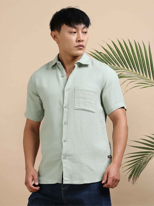 Mint Weave Dobby Shirt