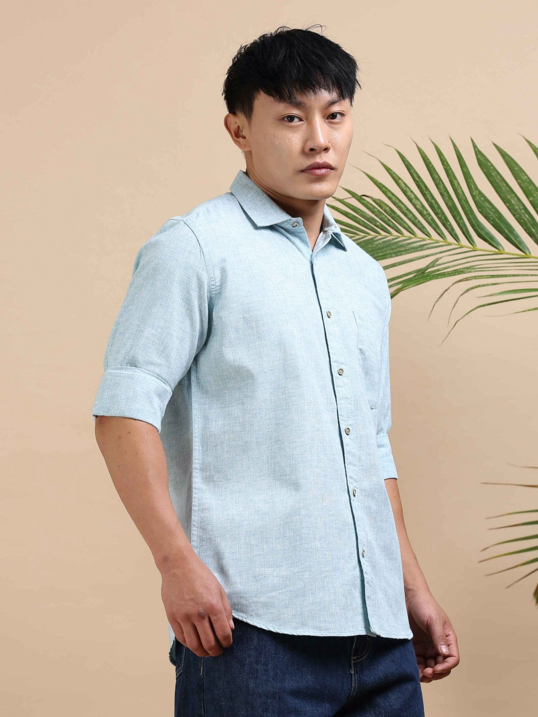 Urbaro Leaf Plain Shirt