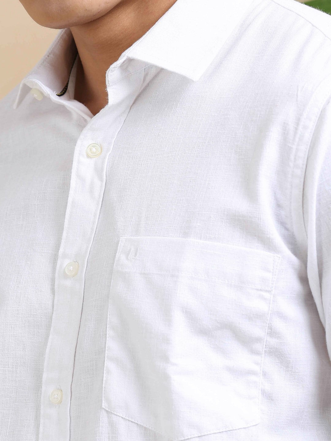 Eterna White Plain Shirt