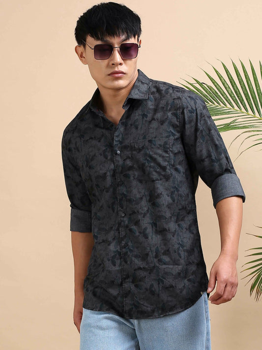 Olive Mirage Print Shirt