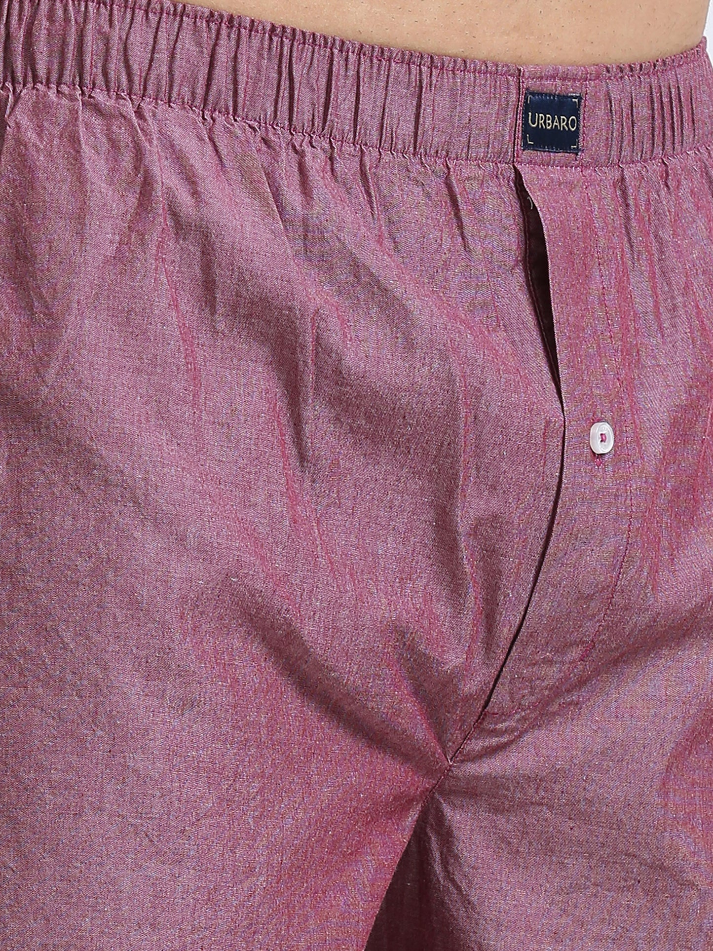 Cherry Red Solid Boxer Shorts