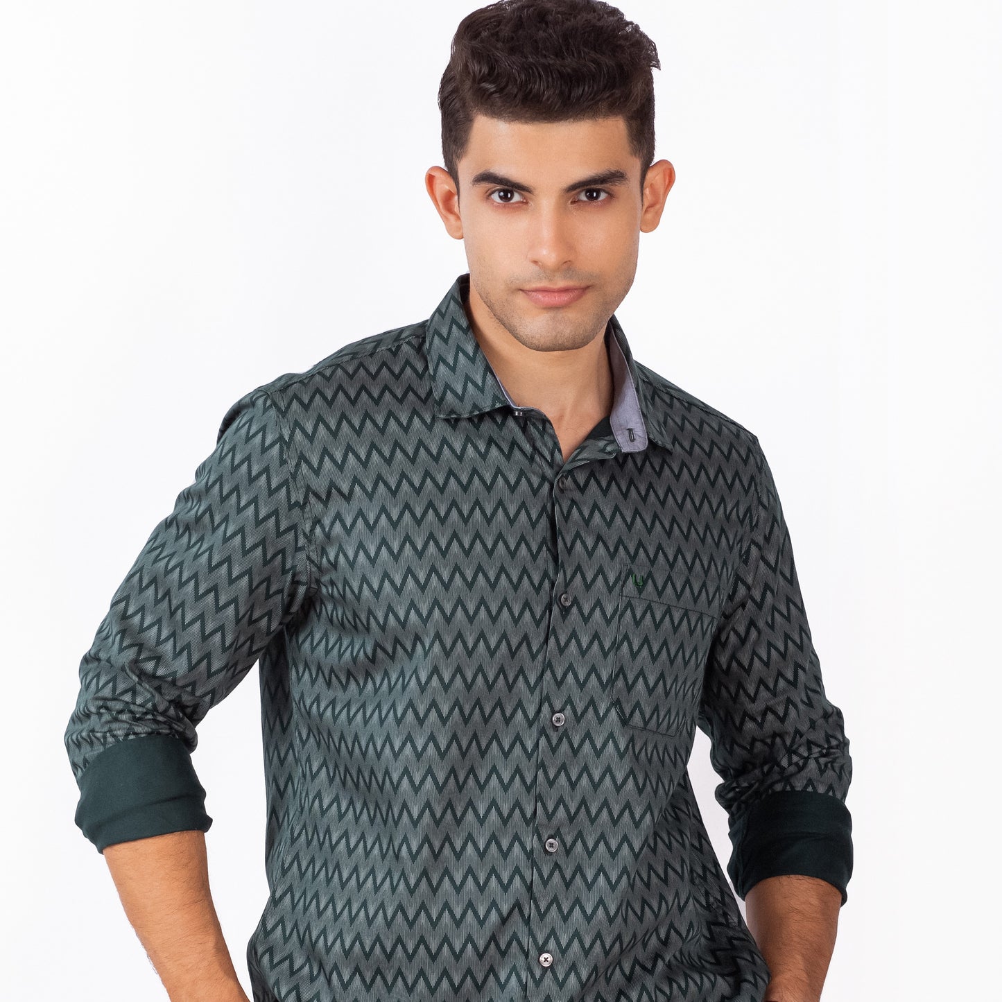 Dark green ZIGZAG Shirt