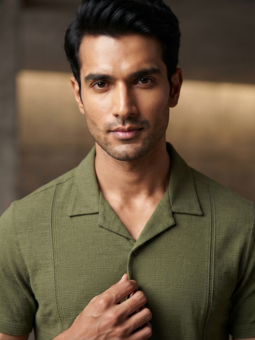 Men's Olive Green Co-ord Shirt