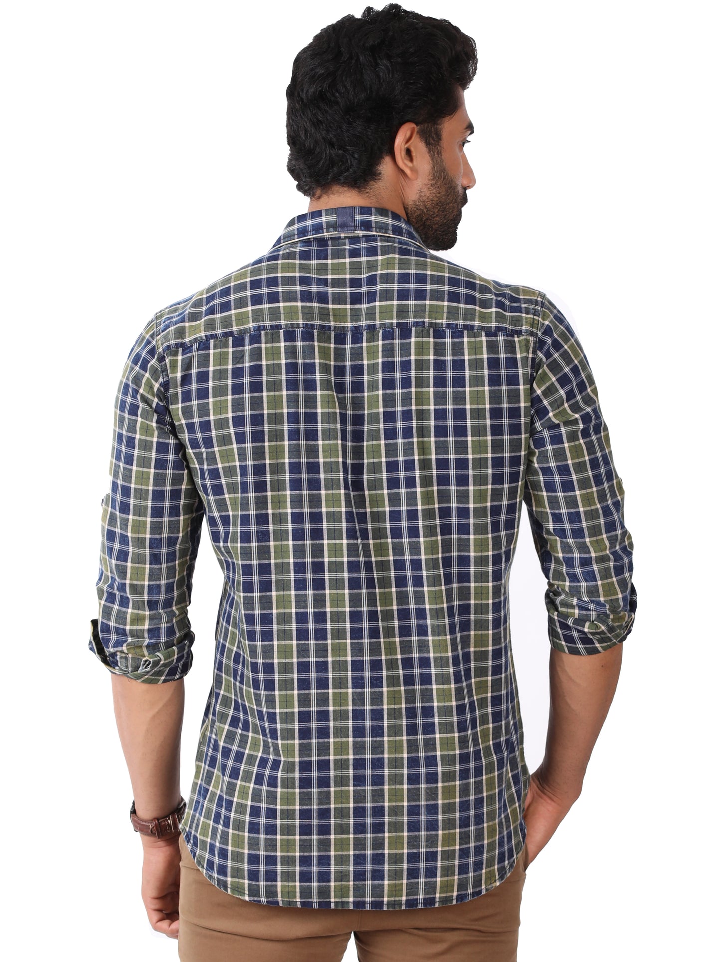 Dark Green Checked Shirt