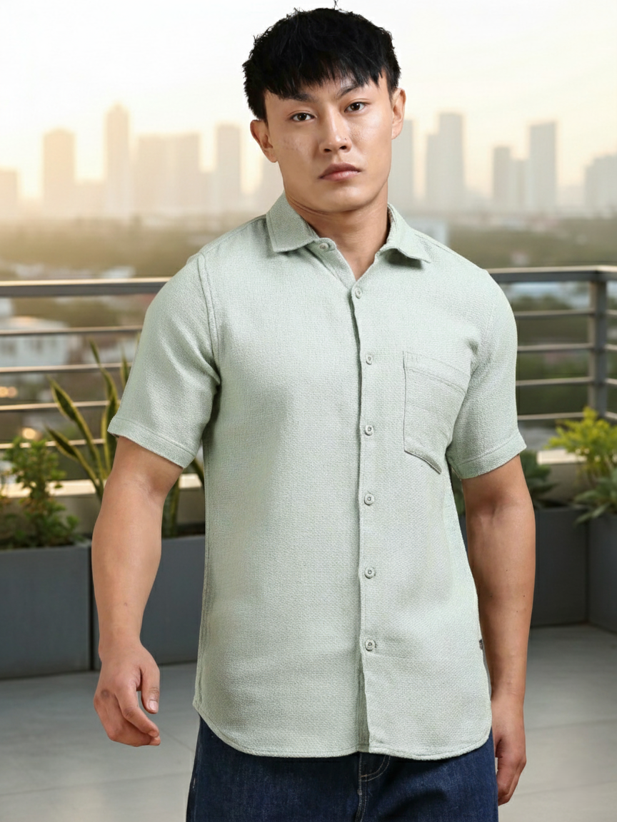 Mint Weave Dobby Shirt