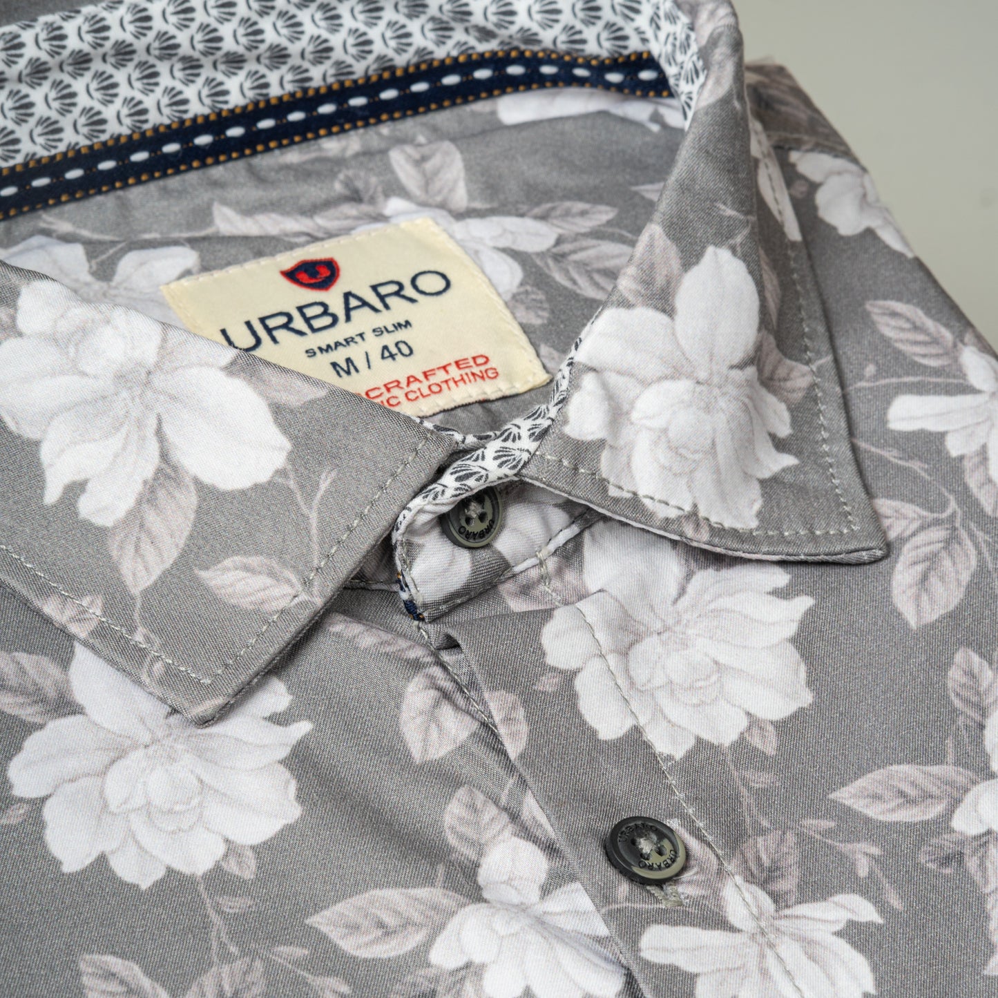 Urbaro Grey Digital Printed Shirt