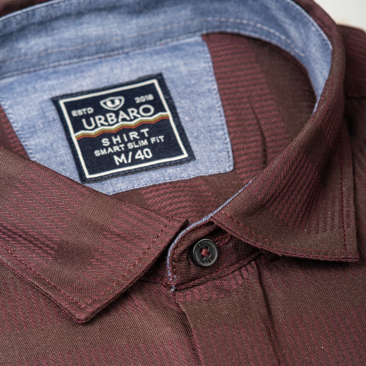 Urbaro Edge Slim Brown Stripe Shirt