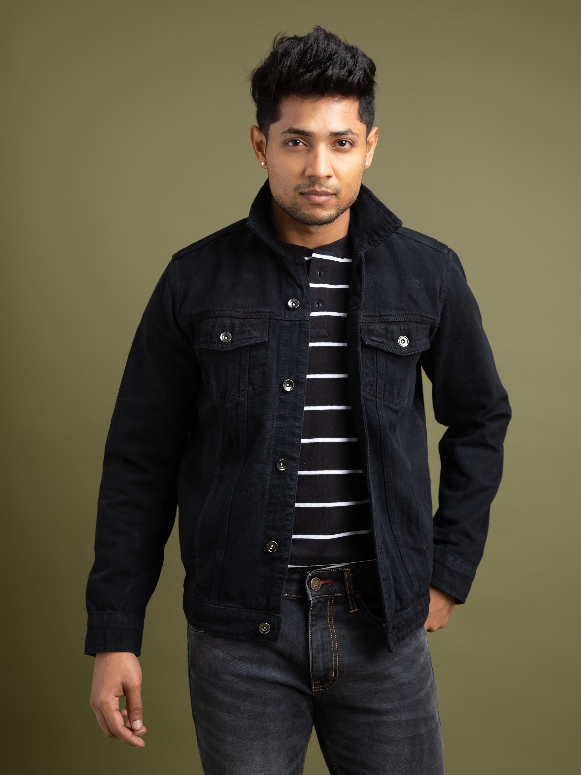 Midnight Black Denim Jacket