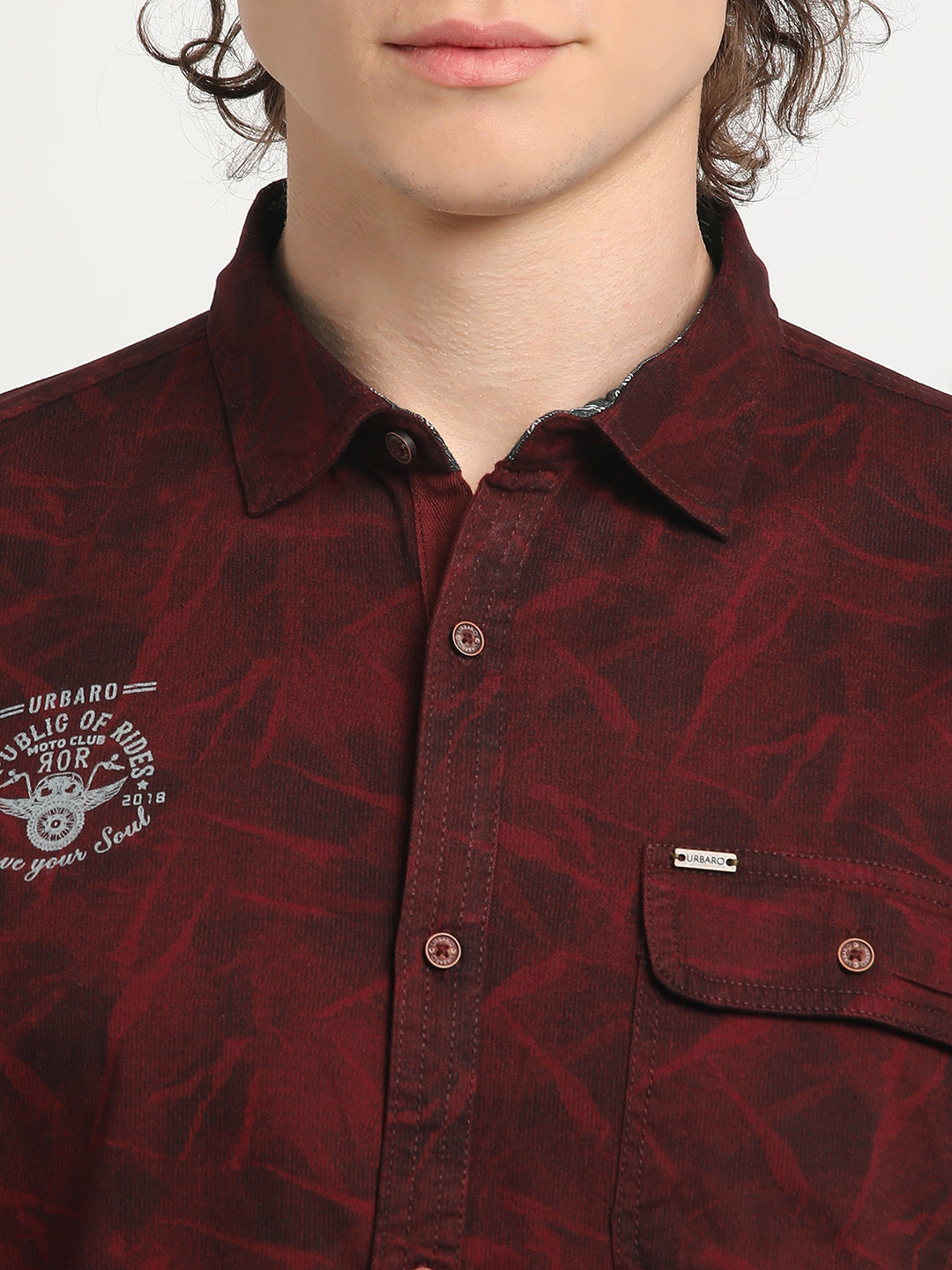 Brick Red Corduroy Shirt