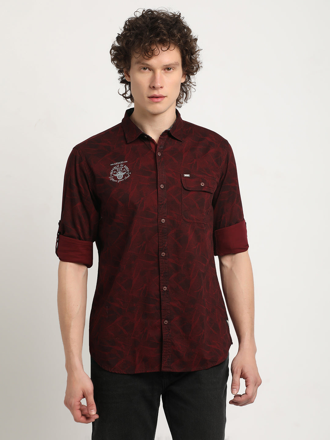 Brick Red Corduroy Shirt