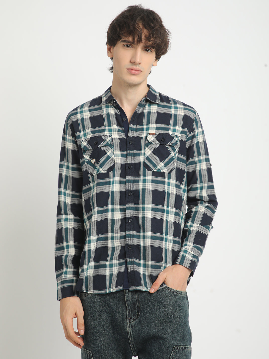 Marine Check  Comfort Shirt