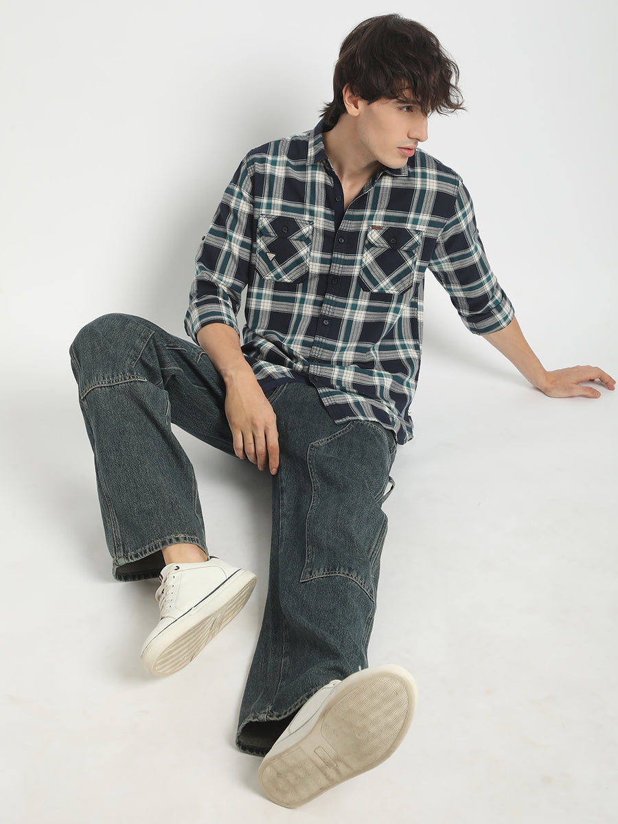 Marine Check  Comfort Shirt