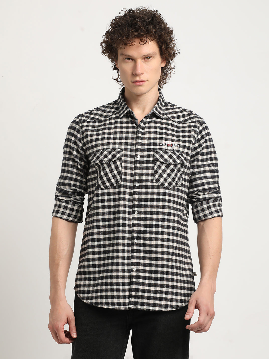 Blackened Check Twin Pocket Shirt