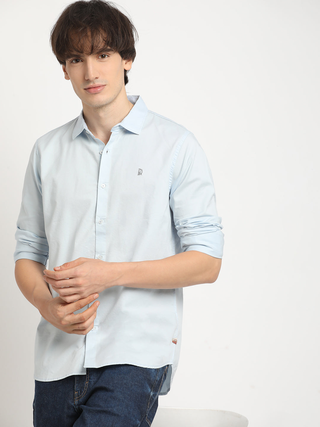 Clear Sky Casual Plain Shirt