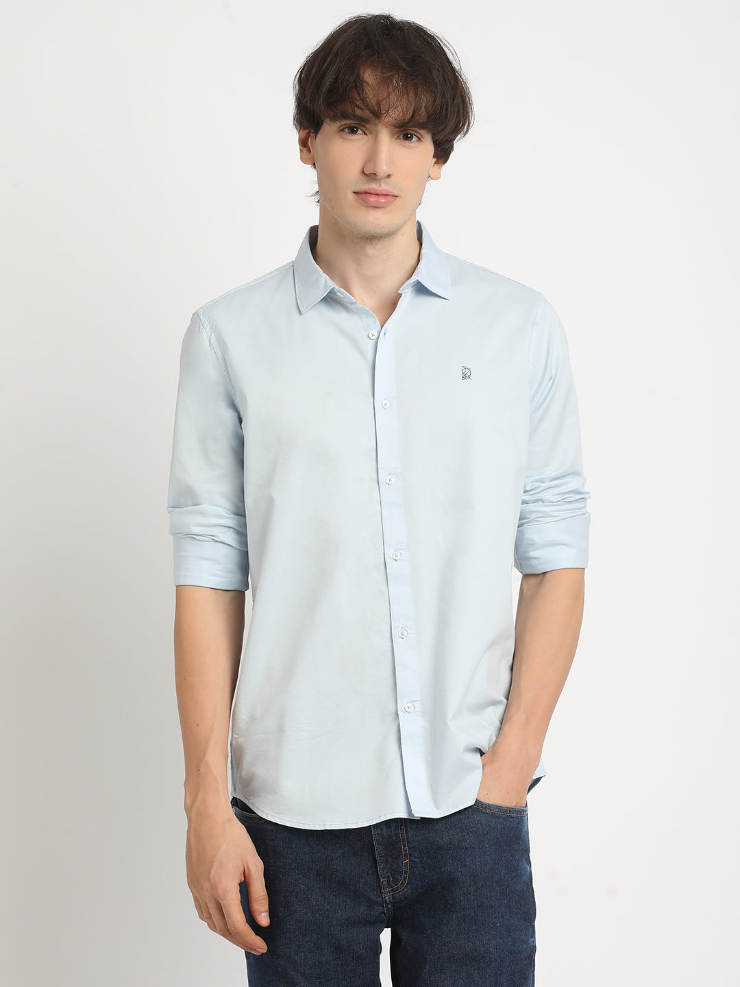 Clear Sky Casual Plain Shirt