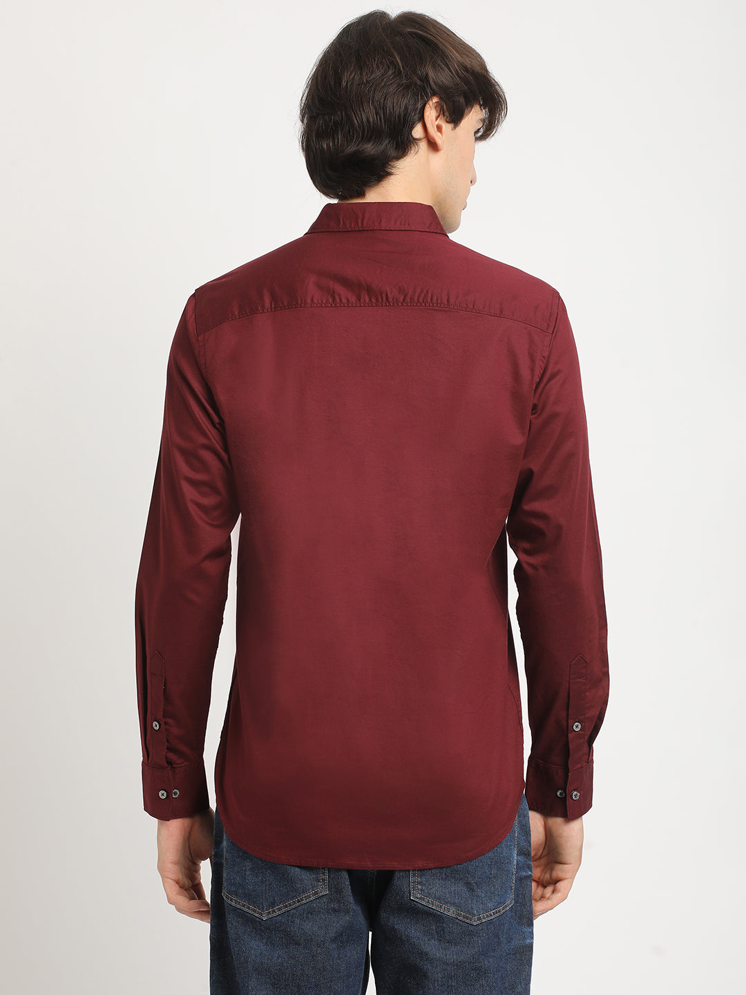 Rich Maroon Everyday Plain Shirt