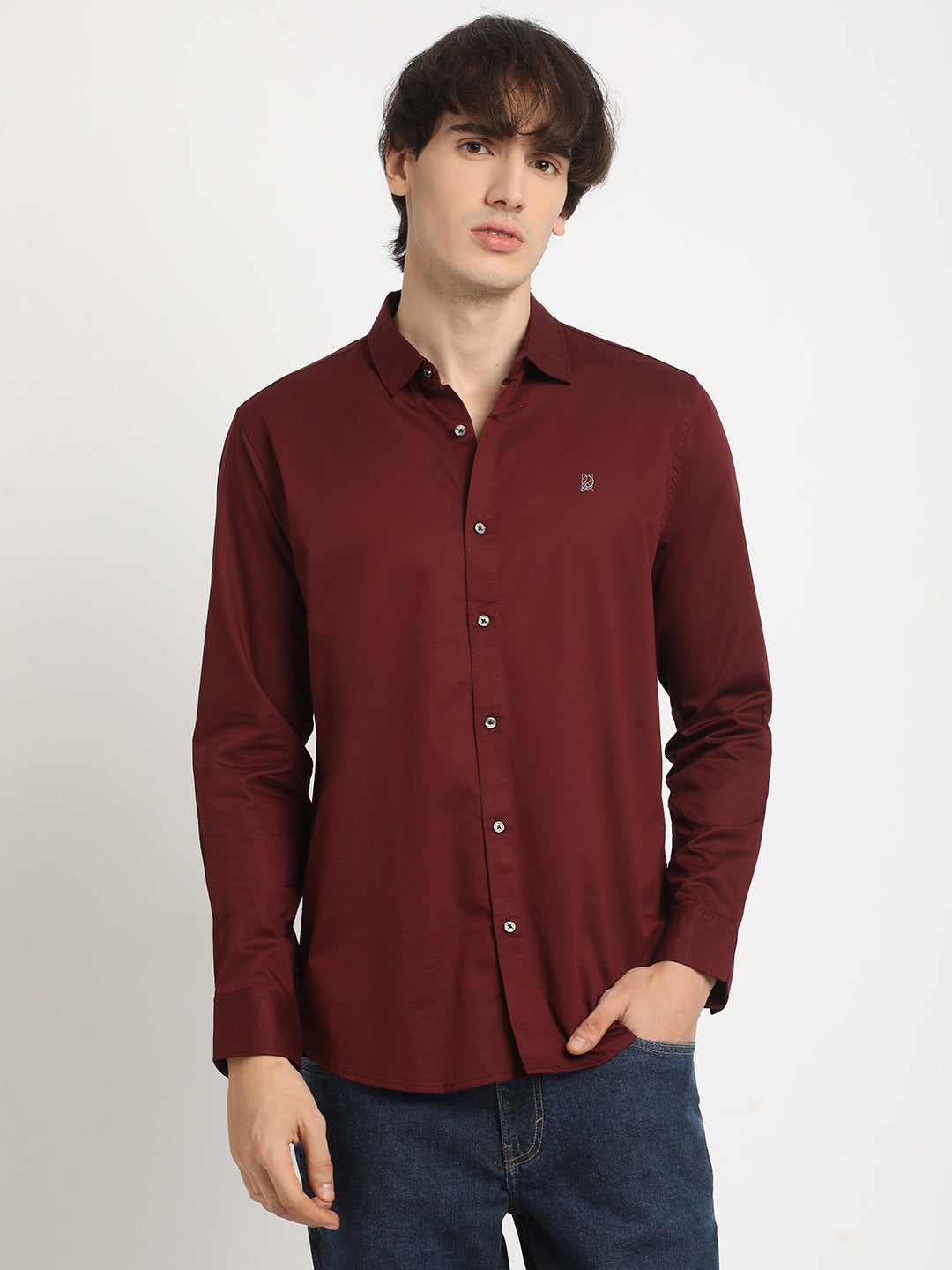 Rich Maroon Everyday Plain Shirt