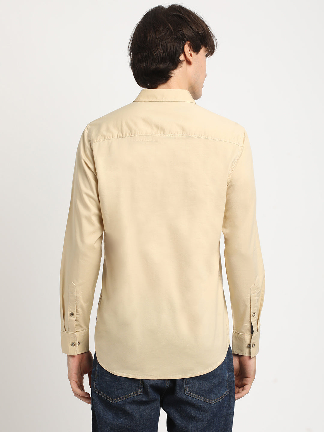 Natural Beige Everyday Plain Shirt