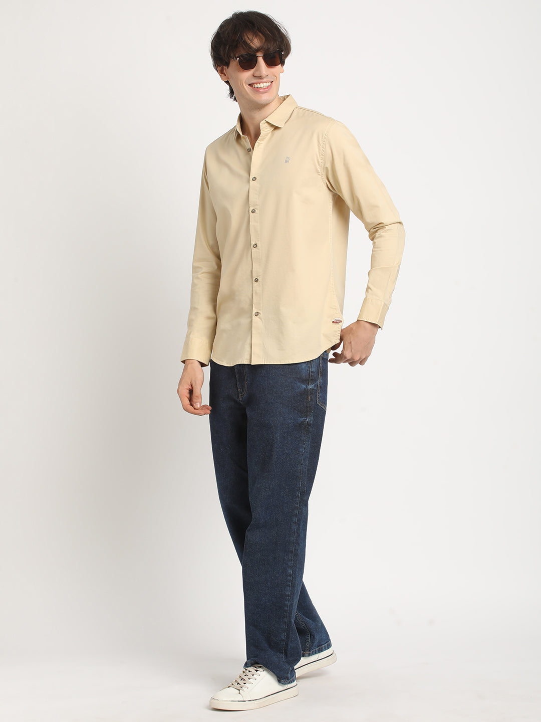 Natural Beige Everyday Plain Shirt