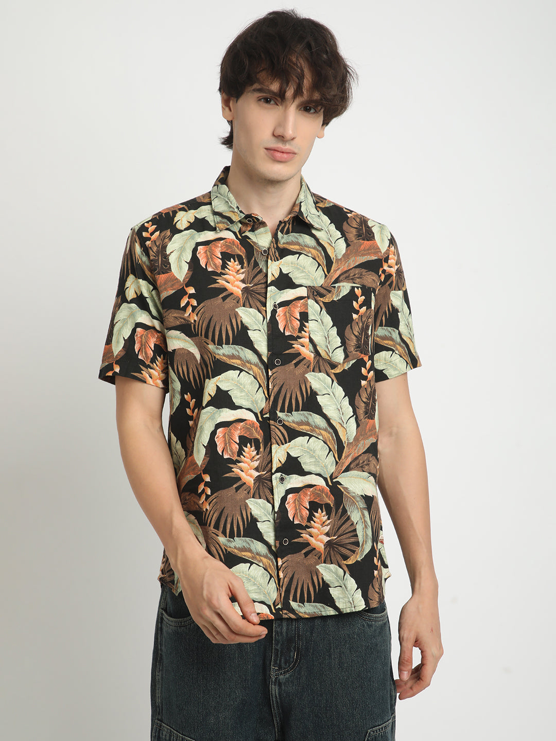 Midnight Tropical Oasis Haven Shirt