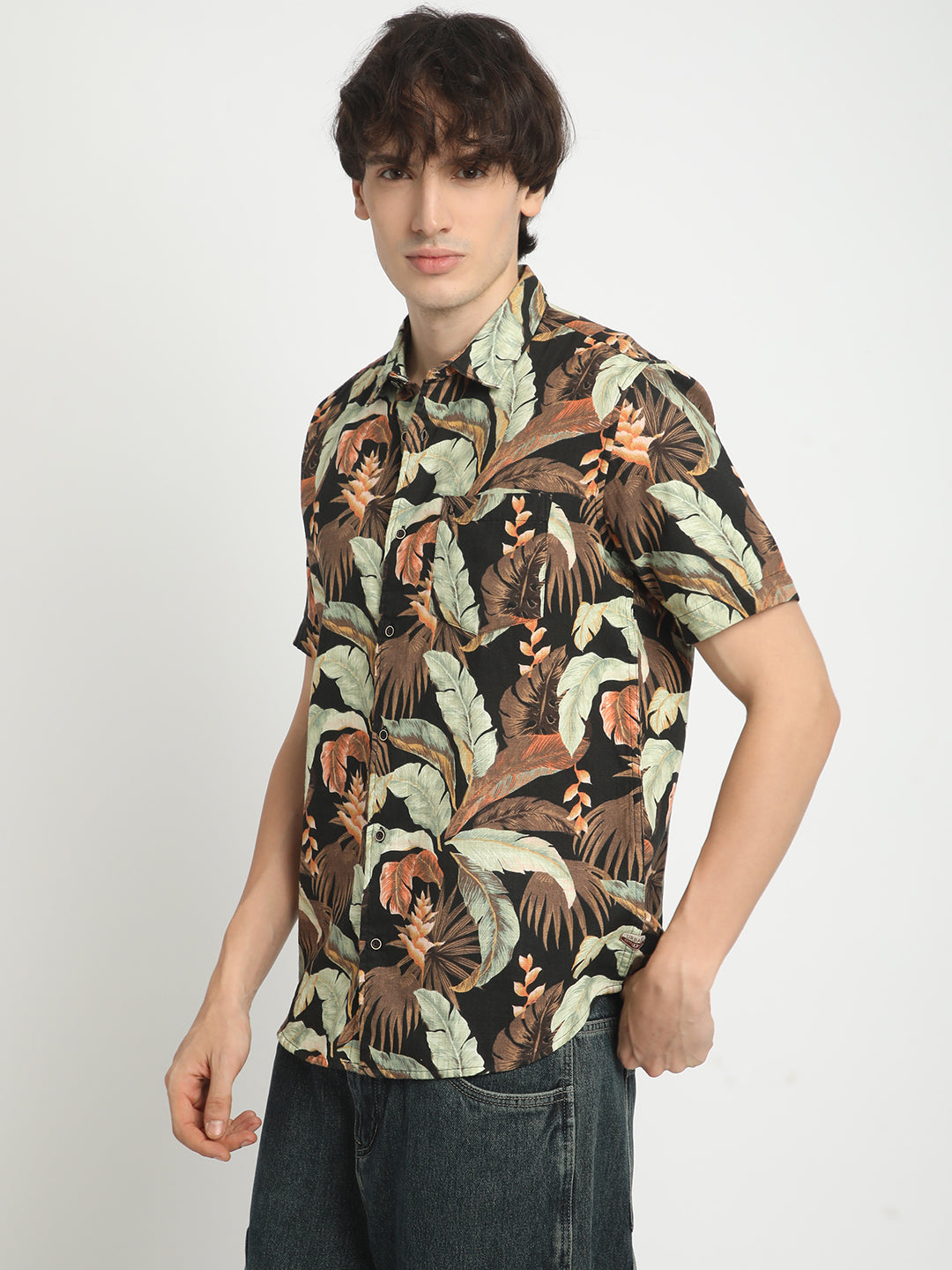 Midnight Tropical Oasis Haven Shirt