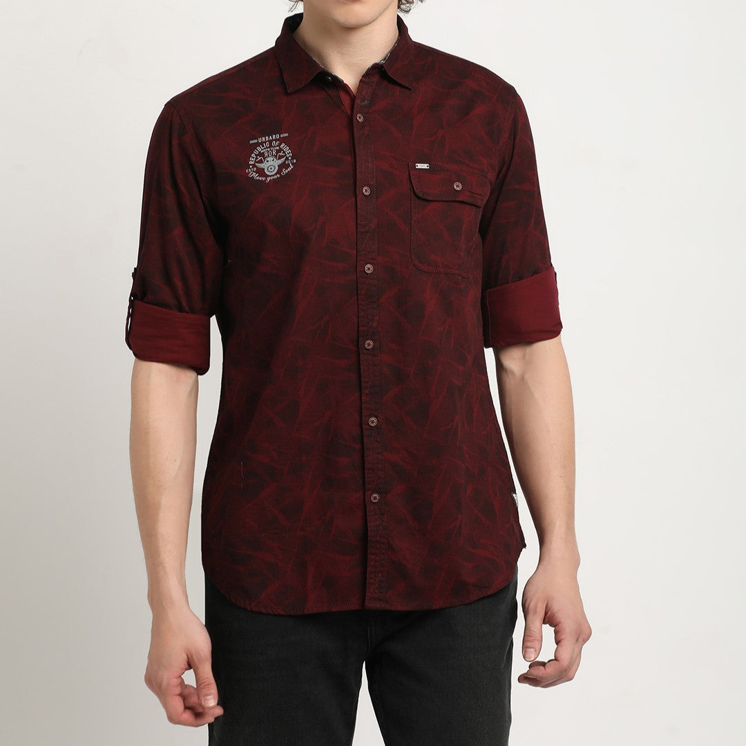 Brick Red Corduroy Shirt