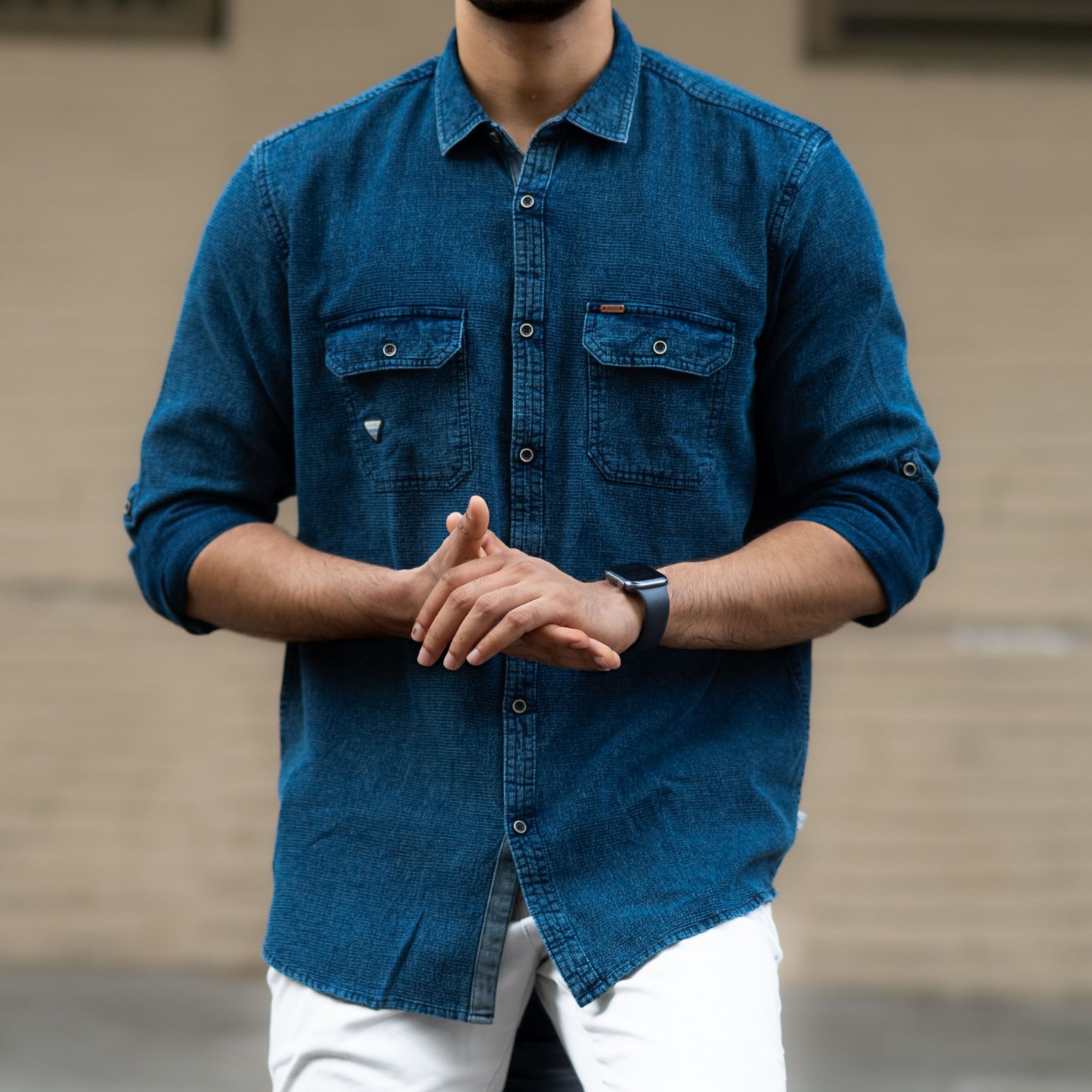 Nautical Navy Indigo Denim Shirt