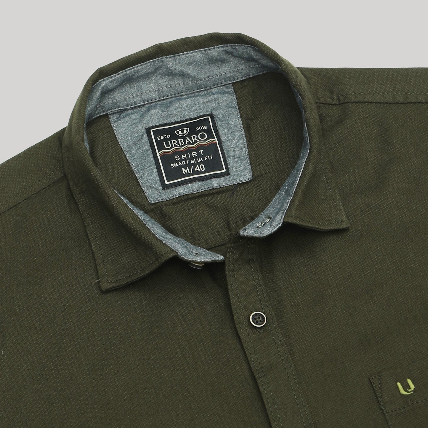 Olive Aura Attire Plain Shirt