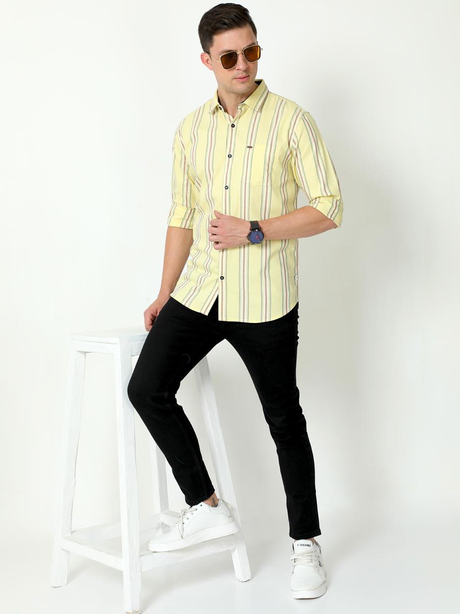 Yellow Oxford Striper ShirtURBARO