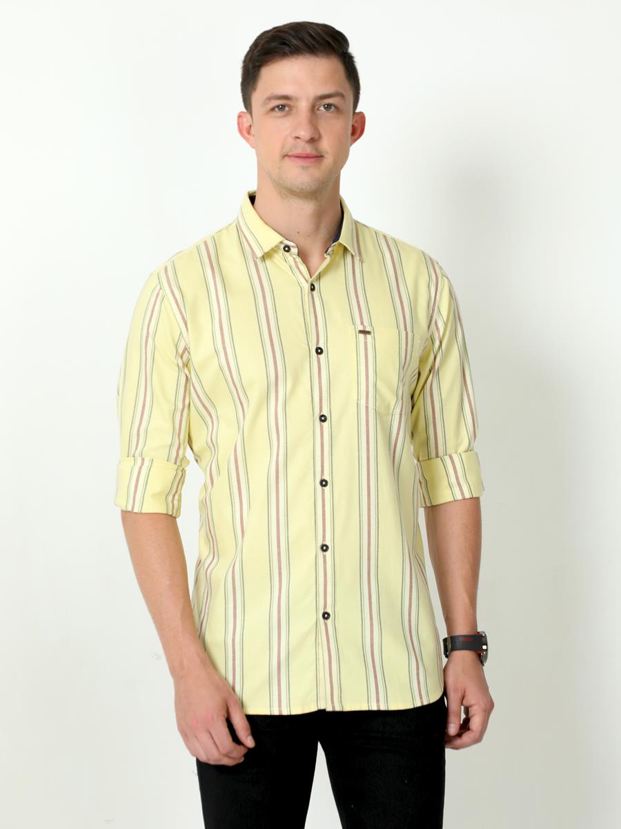 Yellow Oxford Striper ShirtURBARO