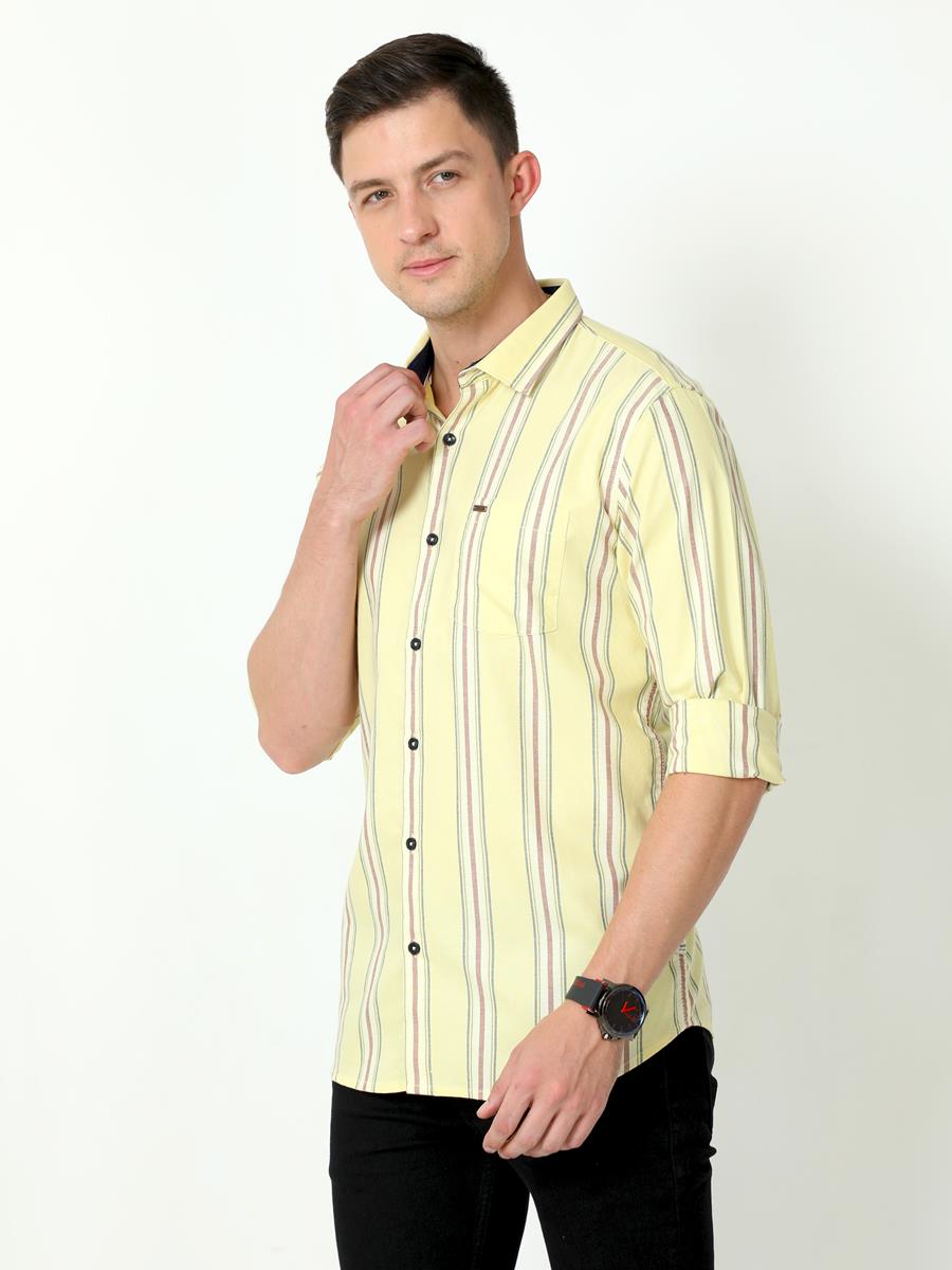 Yellow Oxford Striper ShirtURBARO